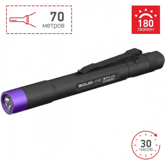 Фонарь LED LENSER Solidline ST4 UV 502417